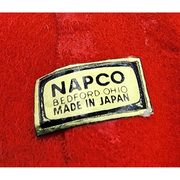 Vintage 1950s Napco Red Hair Pixie Angel Ornament Felt Elf Japan Tinsel Halo Sax - Picture 4 of 9